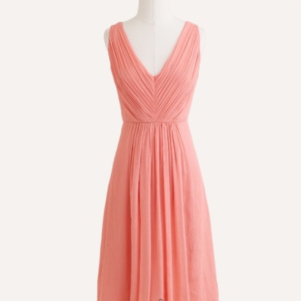 J.Crew Coral chiffon Heidi dress